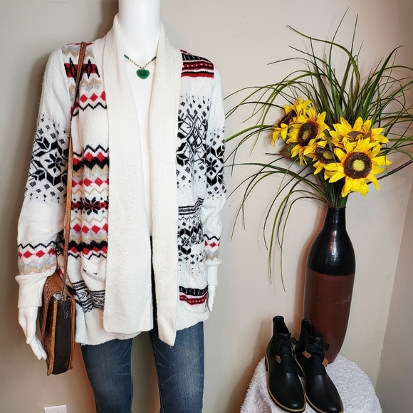 Loft wool blend southwest pattern cardigan - Picture 5 of 6